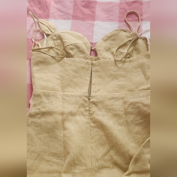 farm rio. sand 3d flower bodice midi dress. size s. NWT - Picture 11 of 15